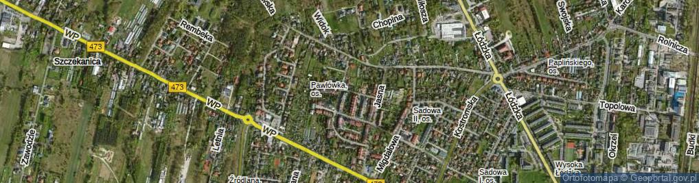 Zdjęcie satelitarne Promienna ul.